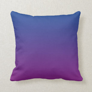 Coussin "Ombre bleu-foncé et pourpre"