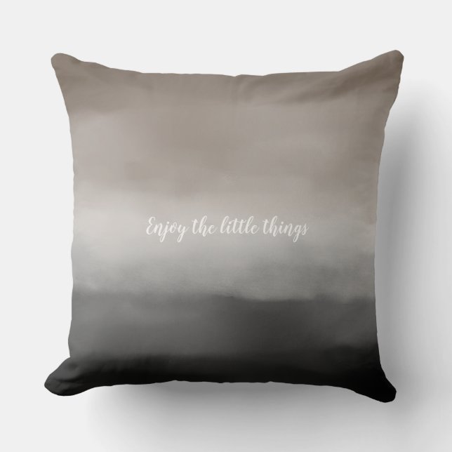 Coussin Ombre Brown gris noir personnalisé (Recto)