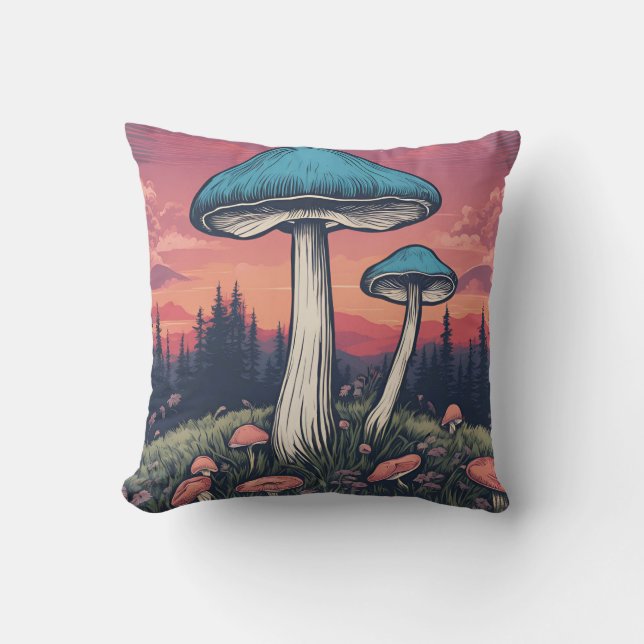 Coussin Ombre de champignons magiques D14 (Recto)