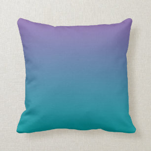 Coussin "Ombre pourpre et turquoise"