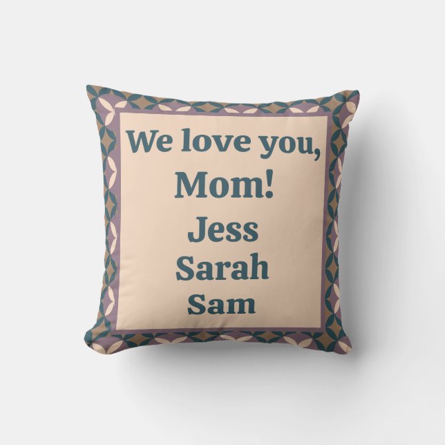 Coussin On t'aime, maman ! (Recto)