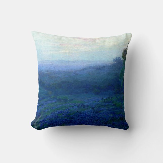 Coussin Onderdonk - Parcours à travers un champ de Bluebon (Recto)