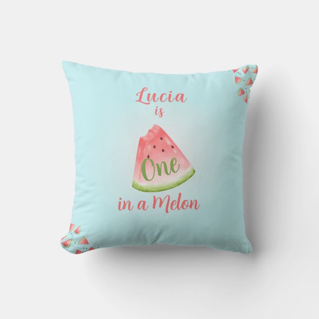 Coussin One in a Melon Watermelon Anniversaire Favoriser C (Recto)