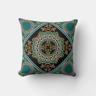 Coussin Or baroque : Elégance noire