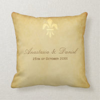 Or beige de luxe fleur de lis de style français