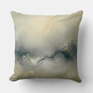 Coussin Or Champagne Noir Doux Gris Chaud Abstrait Imprimé