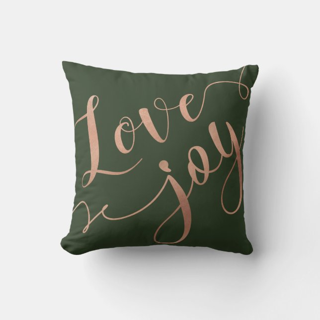 Coussin Or du manuscrit | d'amour et de joie et Noël de (Recto)