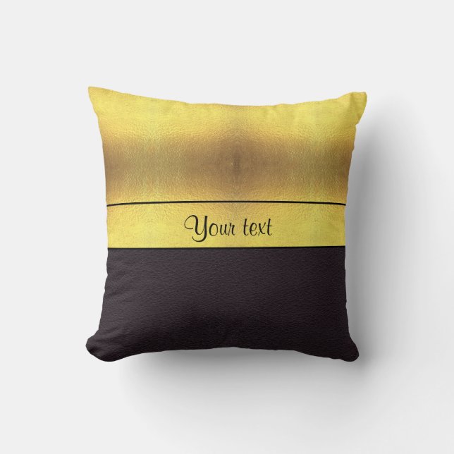 Coussin Or élégant et noir (Recto)