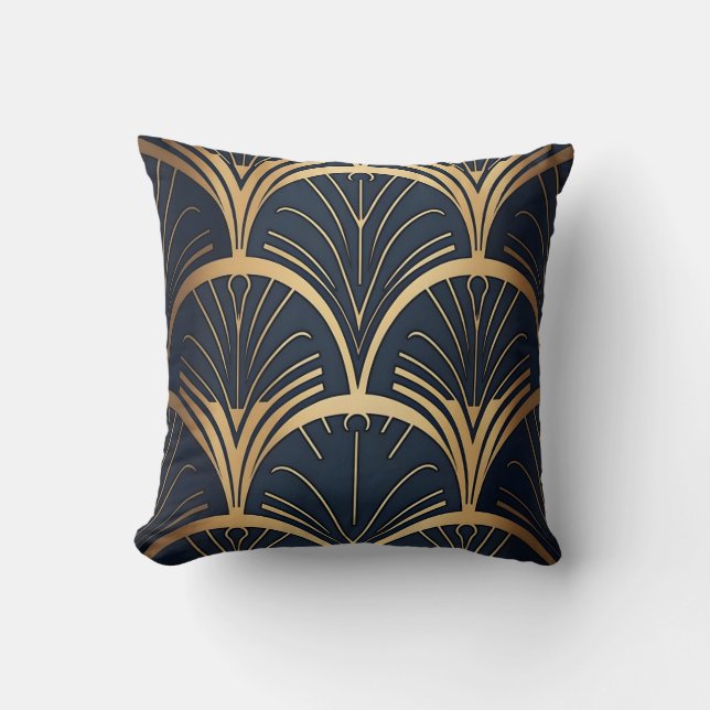 Coussin Or et marine (Recto)