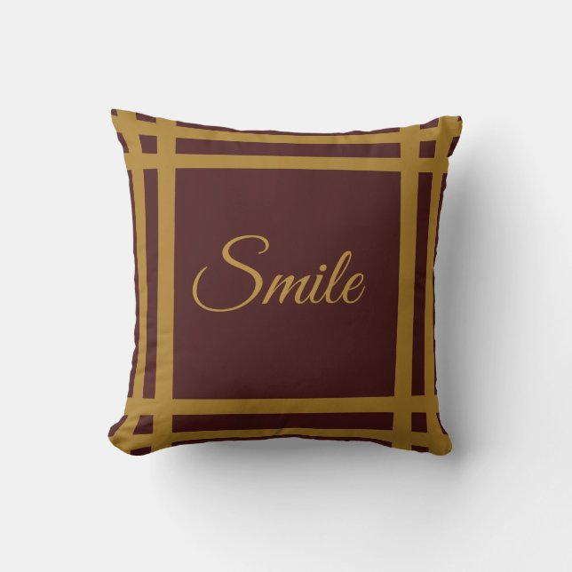 Coussin Or Fleur de lis Personnalisé Réversible (Recto)