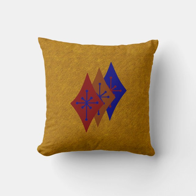 Coussin Or moderne de Starburst de diamant de la rétro (Recto)
