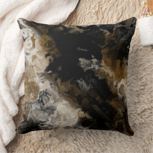Coussin Or noir