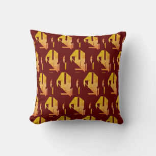 Coussin Or orange doré moucheté sur impression sud-ouest b