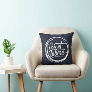 Coussin Ora et labora