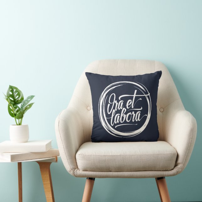 Coussin Ora et labora (Chaise)