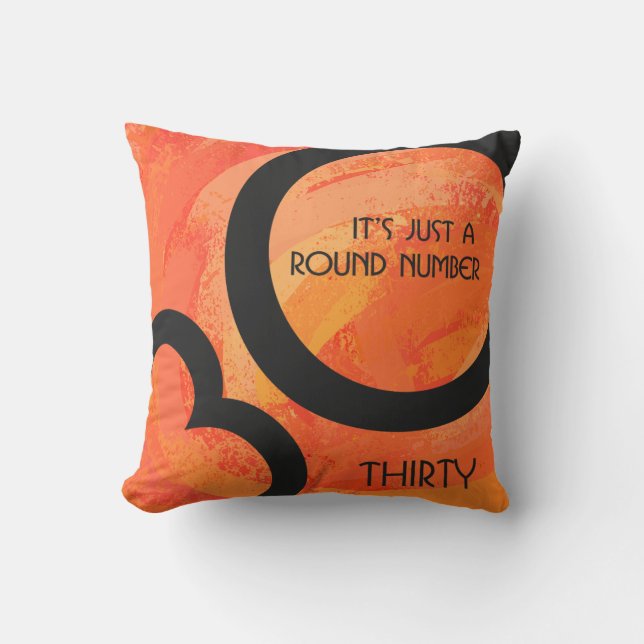 Coussin Orange 30 décades Anniversaire (Recto)