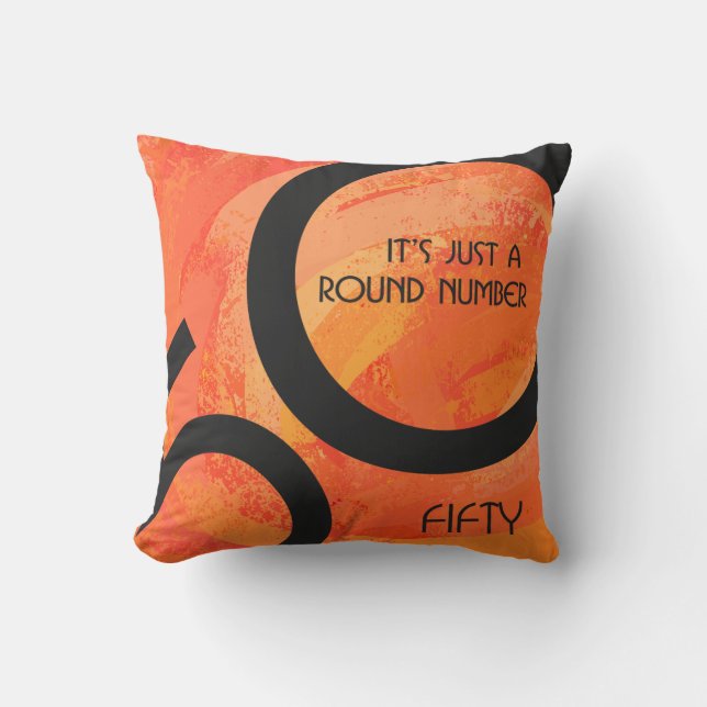 Coussin Orange 50 Anniversaire de la Décennie (Recto)