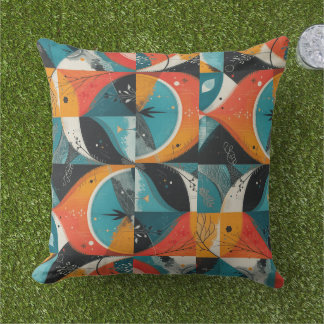 Coussin Orange-Abstraction graphique