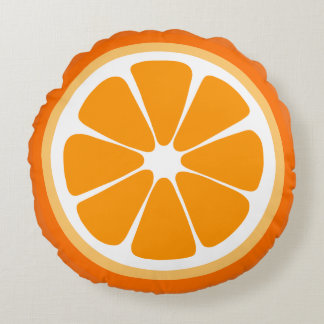 Coussin orange de nourriture de tranche