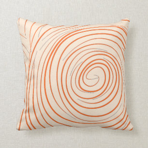 Coussin Orange en spirale