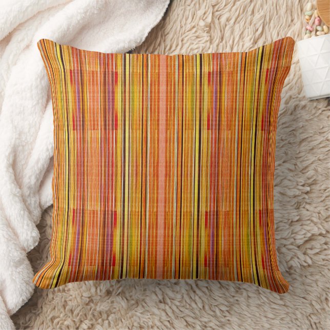 Coussin orange line texture pattern (Couverture)