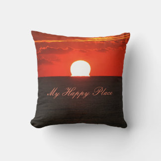 Coussin Orange Sunrise Photo, Sunny Wall Art, Sunrise