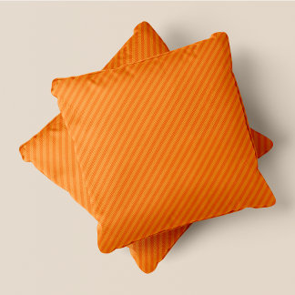 Coussin Orange Sur Orange Gratté Simple & Chic Accent