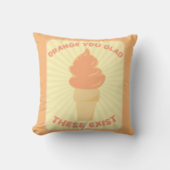 Coussin Orange Vous Les Glaciez Ceux Existent Un Plaisant  (Recto)