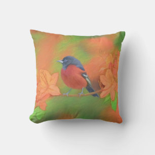 Coussin Orchard Oriole Songbird Peinture Oiseau original