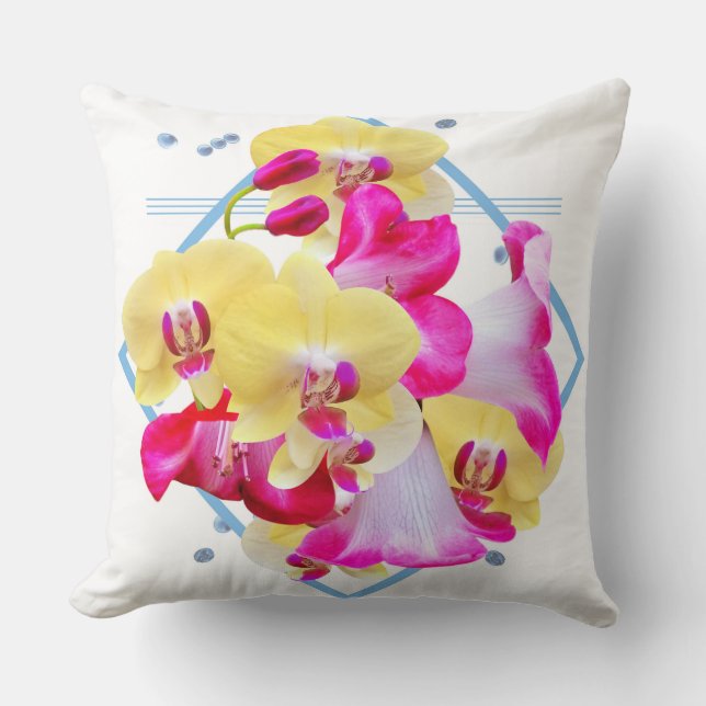 Coussin Orchid Flower Art Print (Recto)