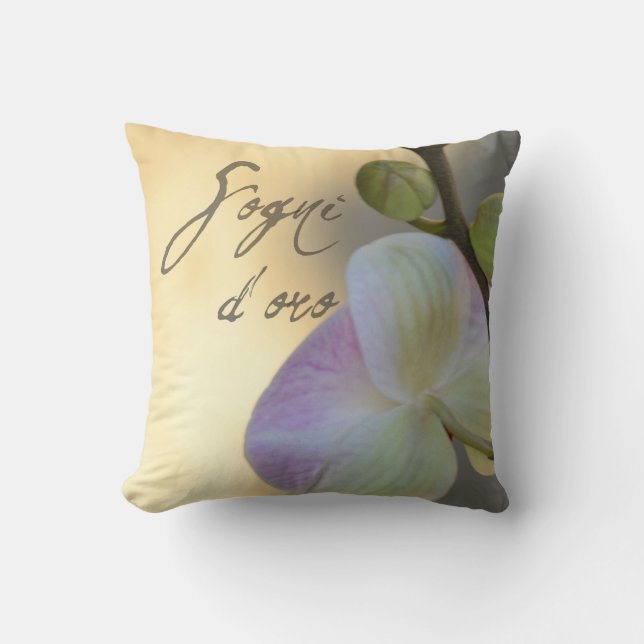 Coussin Orchidée de Sogni D'oro (rêves doux) (Recto)