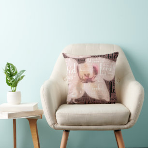 Coussin Orchidée Floral Blossom Word Cloud