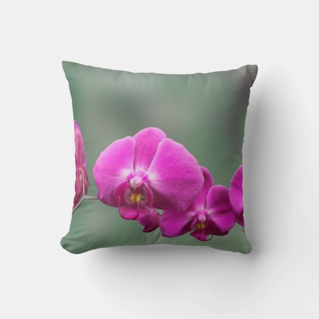 Coussin Orchidées roses (Recto)