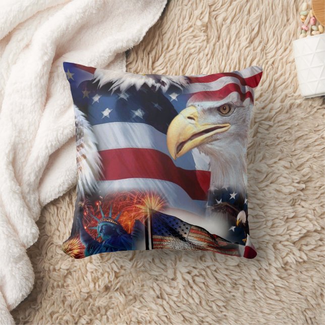 Coussin Oreille à lancer du drapeau américain (Couverture)