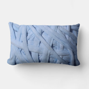 Coussin Oreiller avec détails de fil bleu lignes t
