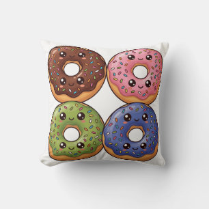 Coussin Oreiller Donuts Glacés Pop Art Kawaii
