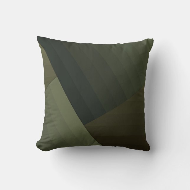 Coussin Oreiller, Patchwork, combiné, olive, vert (Recto)