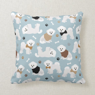 Coussin Oreilles et pattes de Bichon Oreille à lancer ble