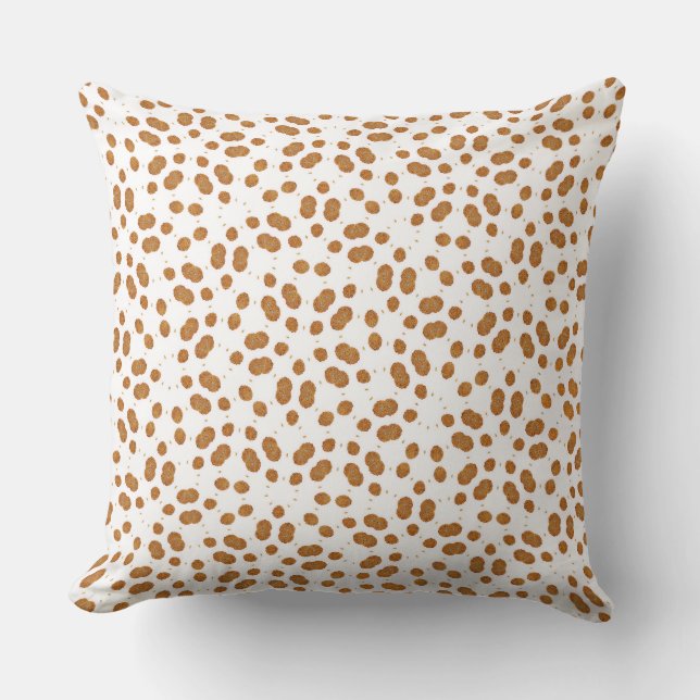 Coussin Organic Brown Dalmatian Spot Repeat Pattern (Recto)