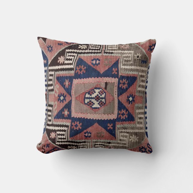 Coussin Oriental Antique Rouge Kilim Rug (Recto)