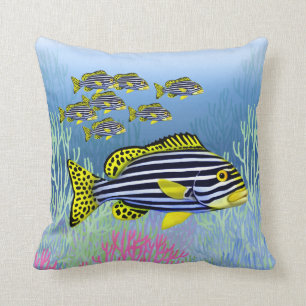 Coussin oriental de poissons de récif de Sweetlip