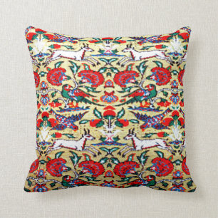 Coussin Oriental Perse, Motif Turc, Animaux