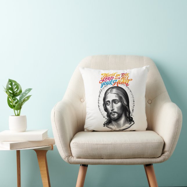 Coussin Orientation divine : Confiance dans le Seigneur (Chaise)