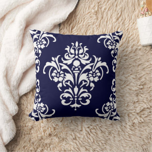 Coussin Original Blue Red White Damask par SocialiteDesign