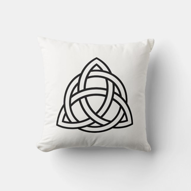 Coussin Original Celtic Triquetra Knot black icon (Recto)