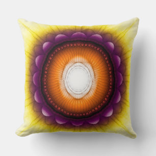 Coussin Ornement bleu orange mystique