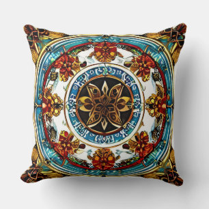 Coussin Ornement circulaire complexe