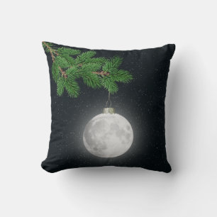 Coussin Ornement de la Lune de Noël