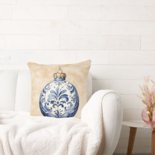 Coussin Ornement de Noël aquarelle