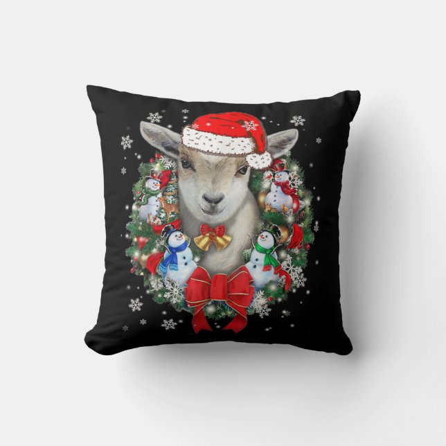 Coussin Ornement de Noël de chèvre (Recto)
